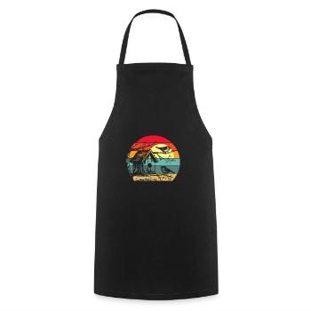 Bird Feeding - Cooking Apron - black - Front - AI Model Male 185 dark (185cm)