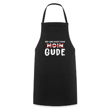 Bei uns sagt man Gude T-Shirt Hessen Frankfurt - Kochschürze - Schwarz - Vorne - AI Model Male 185 dark (185cm)