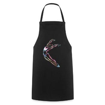 Gymnastique Fille - Tablier de cuisine - noir - Devant - AI Model Male 185 dark (185cm)
