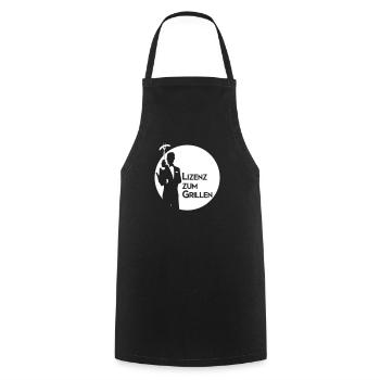 Lizenz zum Grillen - Kochschürze - Schwarz - Vorne - AI Model Male 185 dark (185cm)