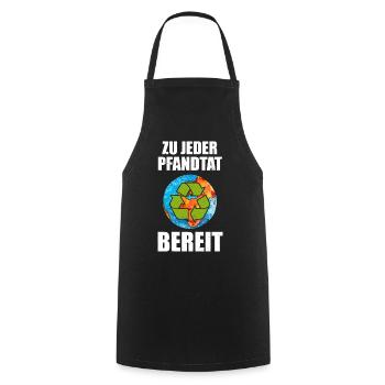 Zu Jeder Pfandtat Bereit Recycling Umweltschutz - Kochschürze - Schwarz - Vorne - AI Model Male 185 dark (185cm)