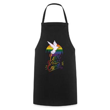 Christopher Street Day - Cooking Apron - black - Front - AI Model Male 185 dark (185cm)