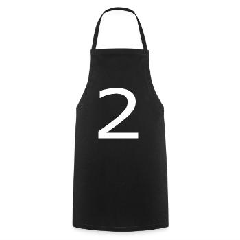 2 - Tablier de cuisine - noir - Devant - AI Model Male 185 dark (185cm)