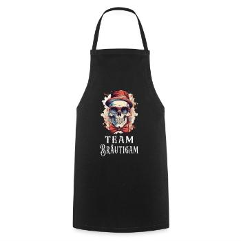 JGA Team Groom Skull Stag Party - Cooking Apron - black - Front - AI Model Male 185 dark (185cm)