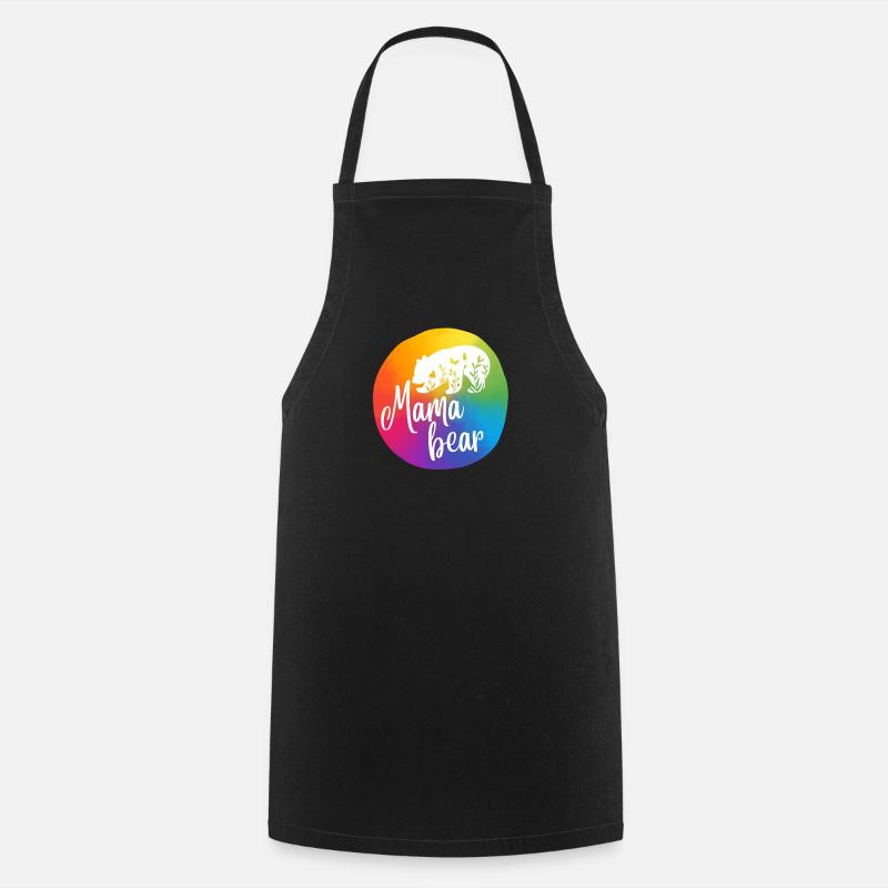 Mamabear, Arc-en-ciel II - Tablier de cuisine - noir
