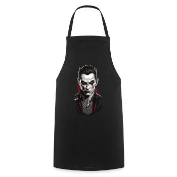 Vampir Nacht Blutige Halloween Horror Illustration - Kochschürze - Schwarz - Vorne - AI Model Male 185 dark (185cm)