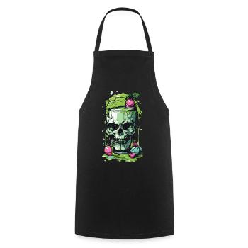 Giftiger Gothic Skull Becher Halloween Design - Kochschürze - Schwarz - Vorne - AI Model Male 185 dark (185cm)