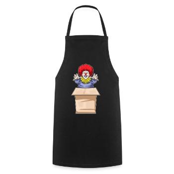 Clown Halloween Cardboard - Cooking Apron - black - Front - AI Model Male 185 dark (185cm)