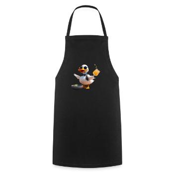 Sunglasses Duck Toasting Beer - Cooking Apron - black - Front - AI Model Male 185 dark (185cm)