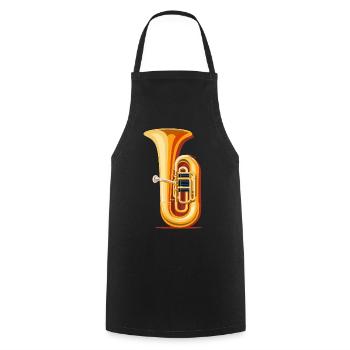 Tuba Graphic - Cooking Apron - black - Front - AI Model Male 185 dark (185cm)