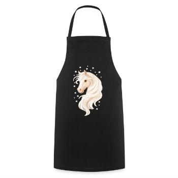Horse with stars - Cooking Apron - black - Front - AI Model Male 185 dark (185cm)