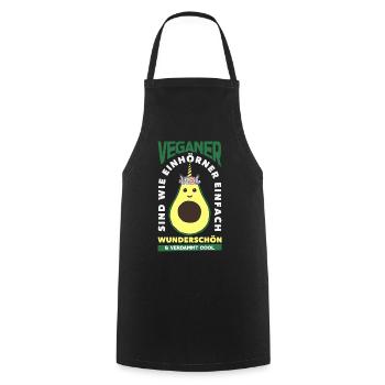 Achtung Ich Bin Veganer Lustiges Veganer Geschenk - Kochschürze - Schwarz - Vorne - AI Model Male 185 dark (185cm)