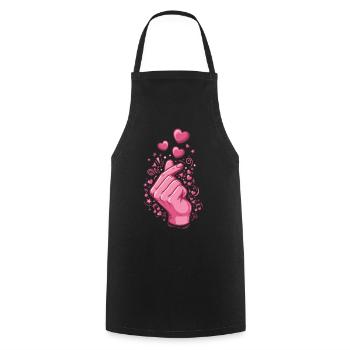 Finger Heart Kpop Koreanische Musik Süße Liebe Korea - Kochschürze - Schwarz - Vorne - AI Model Male 185 dark (185cm)