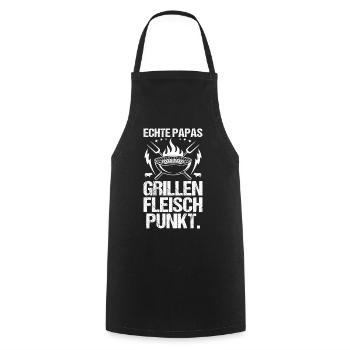 Barbecue, fête des pères, papa - Tablier de cuisine - noir - Devant - AI Model Male 185 dark (185cm)