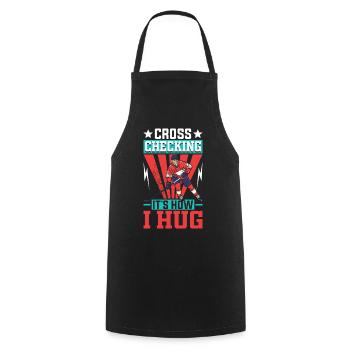 Cross Checking It's How I Hug - Cooking Apron - black - Front - AI Model Male 185 dark (185cm)