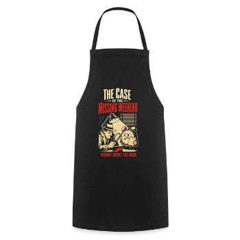 The Case of the Disappeared Weekend - Cooking Apron - black - Front - AI Model Male 185 dark (185cm)