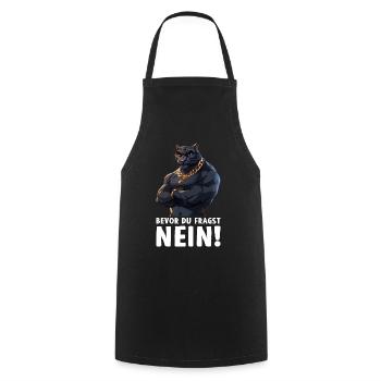 Before You Ask No Jaguar - Cooking Apron - black - Front - AI Model Male 185 dark (185cm)