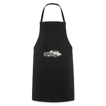 Classic Car Vintage Design Tee - Cooking Apron - black - Front - AI Model Male 185 dark (185cm)
