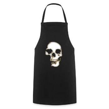 Skull - Kochschürze - Schwarz - Vorne - AI Model Male 185 dark (185cm)