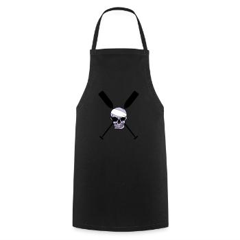 Totenkopf Paddel Ruder Kanu Drachenboot - Kochschürze - Schwarz - Vorne - AI Model Male 185 dark (185cm)
