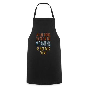 ne me parle pas - Tablier de cuisine - noir - Devant - AI Model Male 185 dark (185cm)