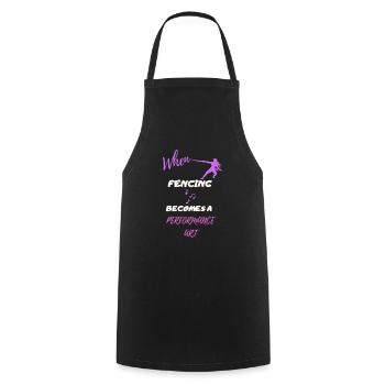 When fencing becomes a performance art - Cooking Apron - black - Front - AI Model Male 185 dark (185cm)