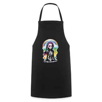 Halloween - Rock & Rainbow - Cooking Apron - black - Front - AI Model Male 185 dark (185cm)