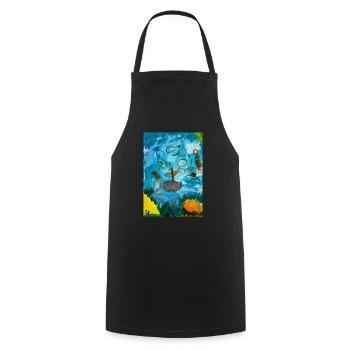 Les Surfeurs - Tablier de cuisine - noir - Devant - AI Model Male 185 dark (185cm)