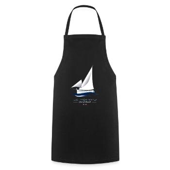 Bateau traditionnel "Le pointu" - Tablier de cuisine - noir - Devant - AI Model Male 185 dark (185cm)
