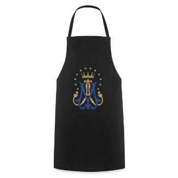Auspice Maria - Cooking Apron - black - Front - AI Model Male 185 dark (185cm)