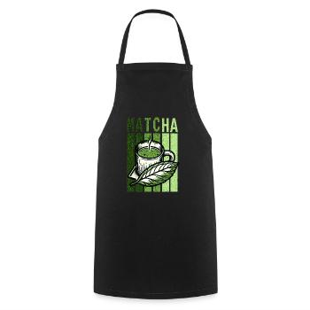 Matchastyle Retro - Cooking Apron - black - Front - AI Model Male 185 dark (185cm)