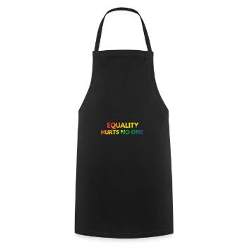 Equality Hurts No One in Rainbow Colors - Cooking Apron - black - Front - AI Model Male 185 dark (185cm)