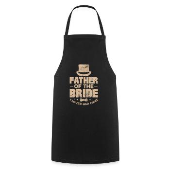 père de la mariée J’ai adoré son premier Design - Tablier de cuisine - noir - Devant - AI Model Male 185 dark (185cm)