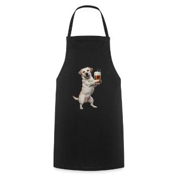 Labrador Bier - Kochschürze - Schwarz - Vorne - AI Model Male 185 dark (185cm)
