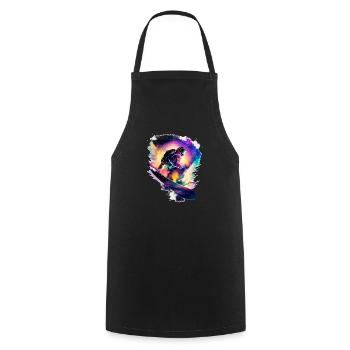 Snowboarding in the Universe - Snowboard - Kochschürze - Schwarz - Vorne - AI Model Male 185 dark (185cm)