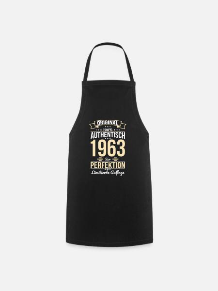 60e anniversaire - Original 1963 100% authentique - Tablier de cuisine - noir