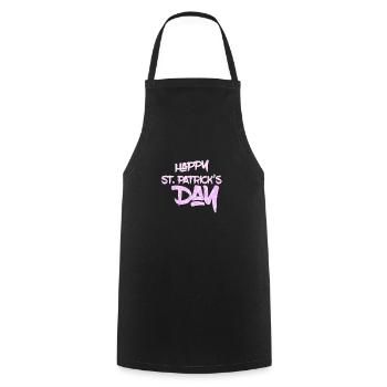 St. Patrick's Day - Cooking Apron - black - Front - AI Model Male 185 dark (185cm)