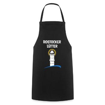 Rostocker Lütter Heimat Rostock Geschenk - Kochschürze - Schwarz - Vorne - AI Model Male 185 dark (185cm)