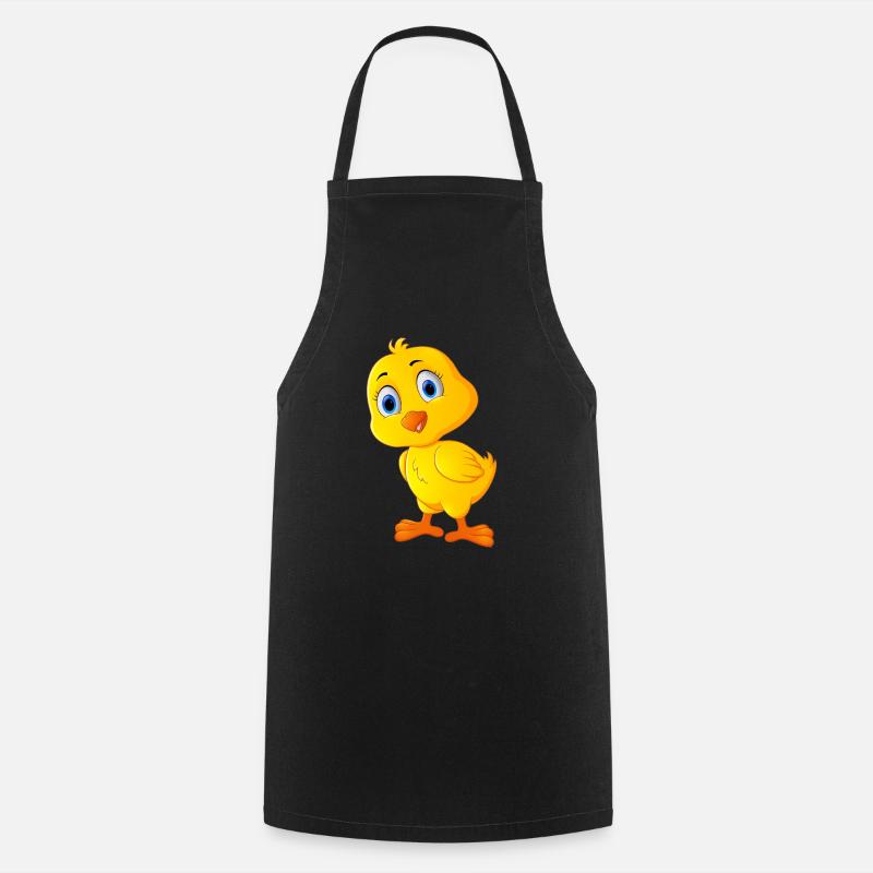 poulet mignon, poulet doux - Tablier de cuisine - noir