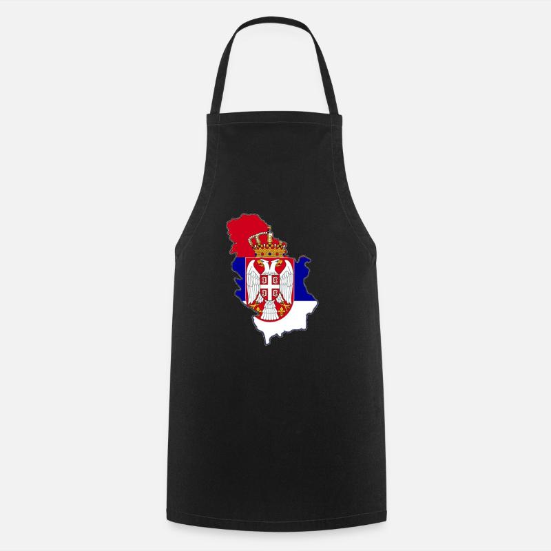 Serbie - Tablier de cuisine - noir