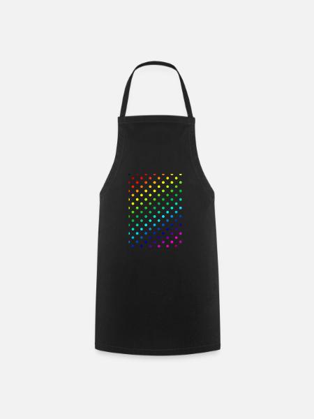 Bunte Punkte Muster Pattern - Kochschürze - Schwarz