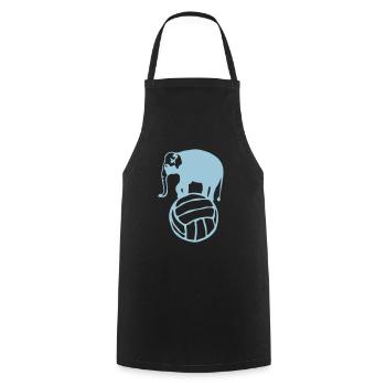 volleyball elephant ballon volley waterpolo - Tablier de cuisine - noir - Devant - AI Model Male 185 dark (185cm)