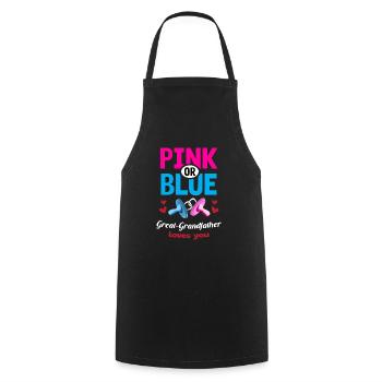 Pink or Blue Great-Grandfather Loves You Gender - Kochschürze - Schwarz - Vorne - AI Model Male 185 dark (185cm)