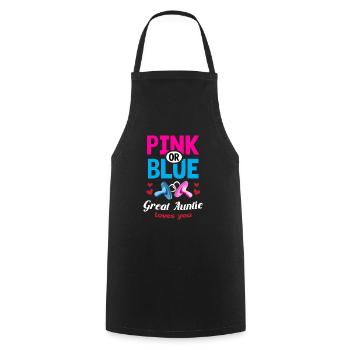 Pink or Blue Great Auntie Loves You Gender Reveal - Kochschürze - Schwarz - Vorne - AI Model Male 185 dark (185cm)