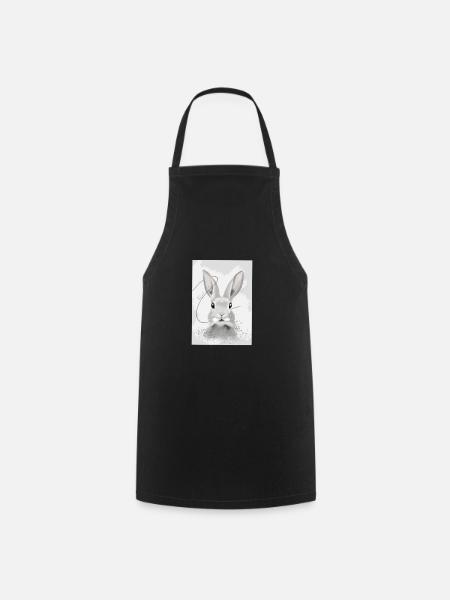 lapin mignon animal enfants - Tablier de cuisine - noir