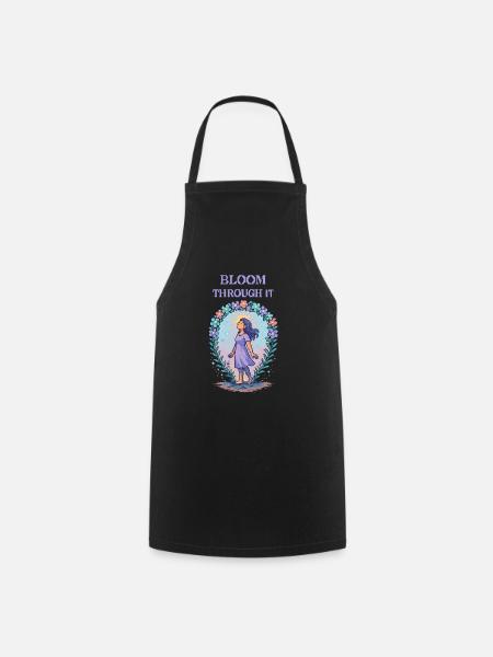 Durchblühen – Pixel-Art Shirt für Stärke & Heilung - Kochschürze - Schwarz