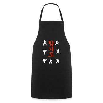 Hapkido Hyeong / Hyong T-Shirt - Cooking Apron - black - Front - AI Model Male 185 dark (185cm)