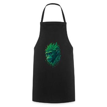 Cannabis Monkey Notre Style de Cannabis Monkey - Tablier de cuisine - noir - Devant - AI Model Male 185 dark (185cm)