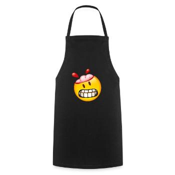 Smiley Brain - Kochschürze - Schwarz - Vorne - AI Model Male 185 dark (185cm)