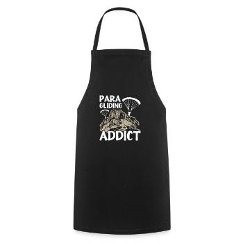 Paragliding Addict - Cooking Apron - black - Front - AI Model Male 185 dark (185cm)